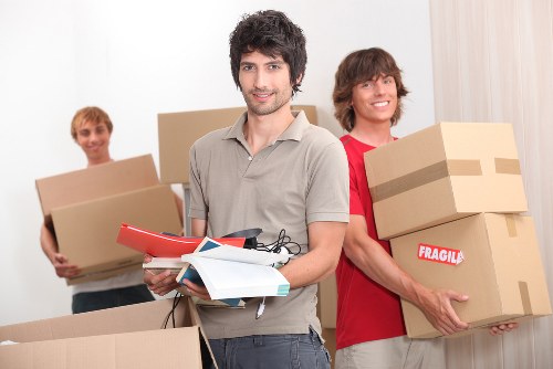 Professional furniture removal team preparing for pickup in Wimbledon